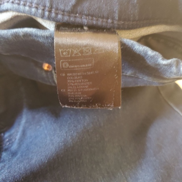 H&M Stretchy Jeggings Dark Blue with Pockets Mid Rise - Size 4 - Picture 7 of 9